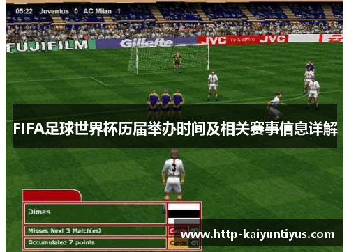 FIFA足球世界杯历届举办时间及相关赛事信息详解